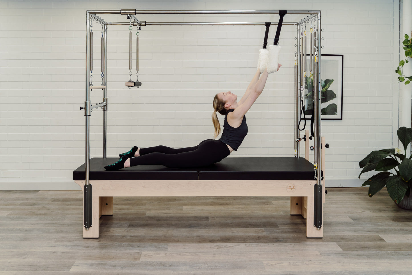 Classic Maple Wood Reformer & Cadillac Trapeze combination- Black