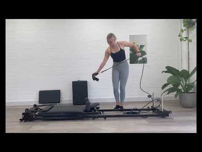 Home-Folding Pilates Reformer with sitting box & jumpboard- Black