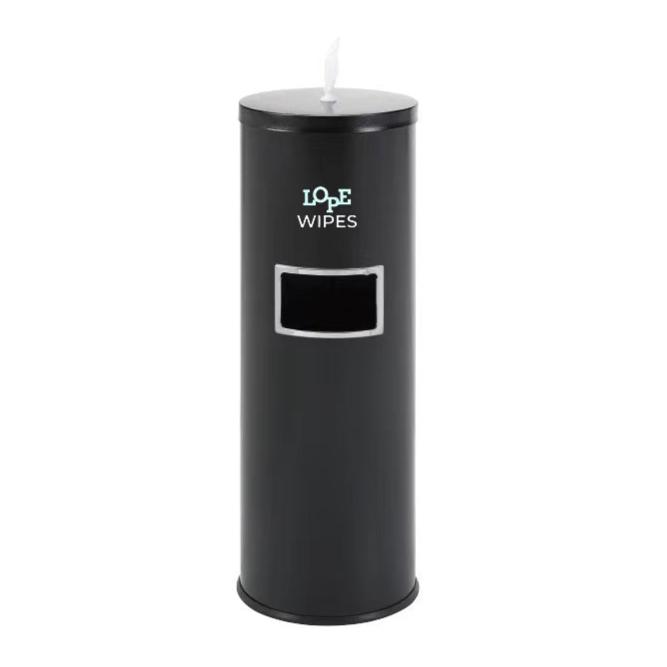 Equipment Wipes Standing Dispenser - Matte Black