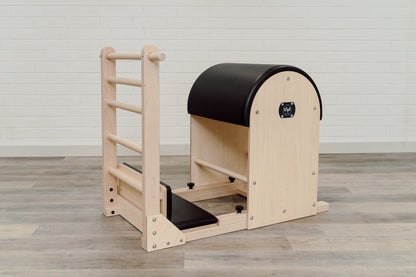 Ladder Barrel with Wood Frame- Grey