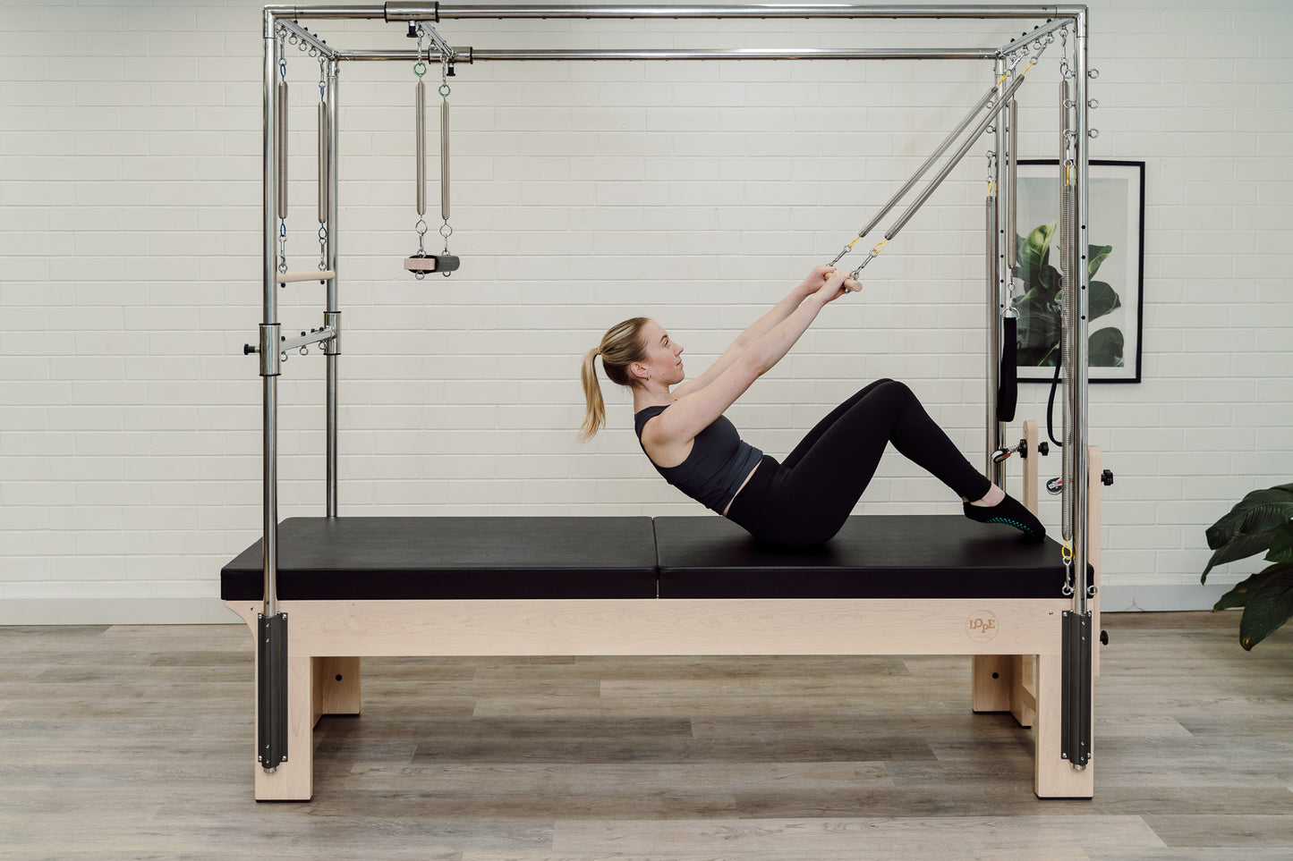 Classic Maple Wood Reformer & Cadillac Trapeze combination- Black