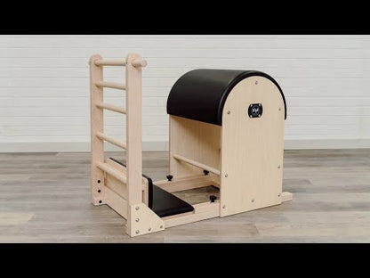 Ladder Barrel with Wood Frame- Grey