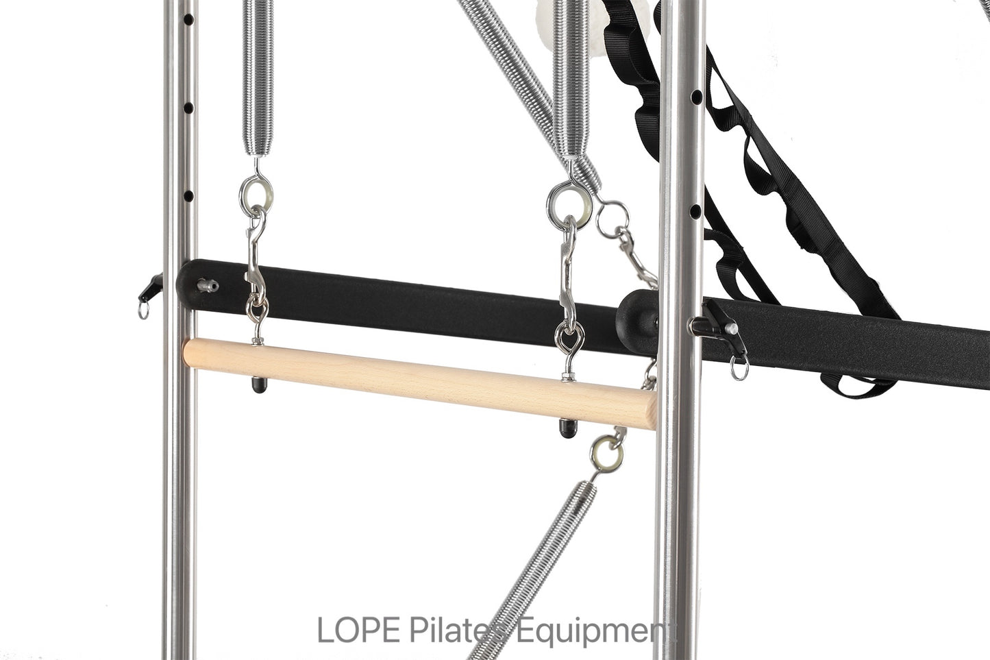 Classic Maple Wood Reformer & Half Trapeze combination- Black